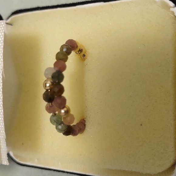 Multicolor Beaded Gemstone Ring - Picture 3 of 4